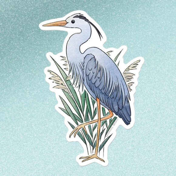 3 for $15 - Heron Bird Sticker -‎ Waterproof Vinyl - Picture 5 of 5